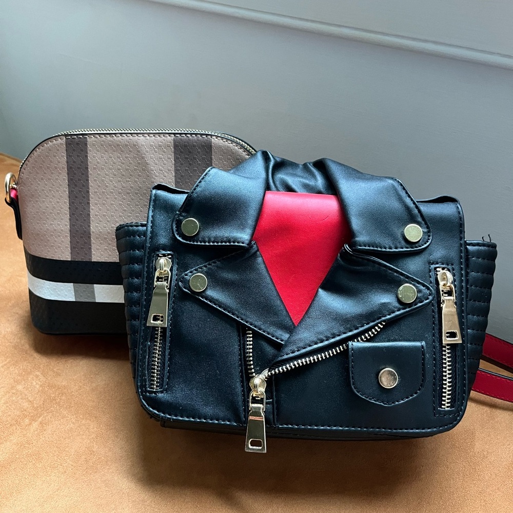 Girls Designer Like Bags. Motorcycle bag and Plaid Bag